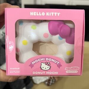 Hello Kitty Mochi Donut Squishy Keychain
